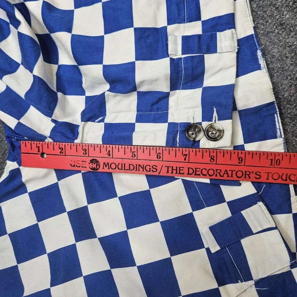 Loudmouth Golf Womens‎ Blue Checkered Bermuda Shorts Size 4 Inseam 9